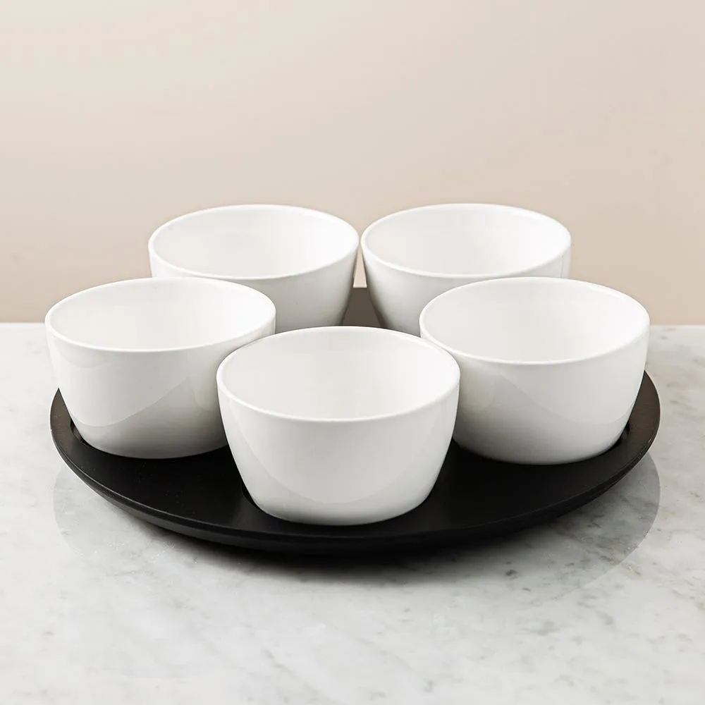 KSP Taco Porcelain Condiment Bowl - Set of 6 (White)