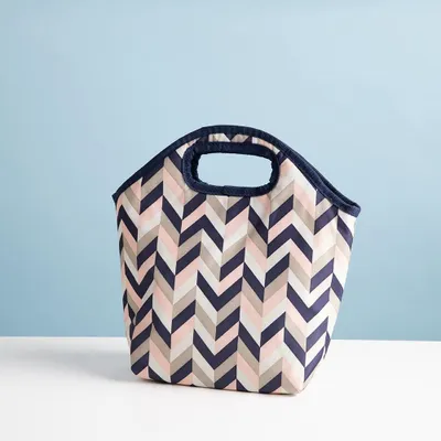 KSP Bella 'Chevron' Insulated Lunch Bag (Blue/Pink)