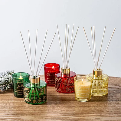 Koopman Christmas Reed Diffuser & Candle - Set of 3 (Asstd.)