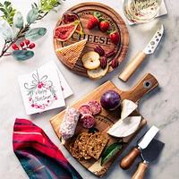 KSP Artisanal 'Acacia Wood' Cheese Paddle With Knives - Set of 3