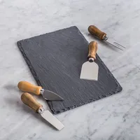 KSP Stilton Slate Cheese Board with Knives - Set of 5