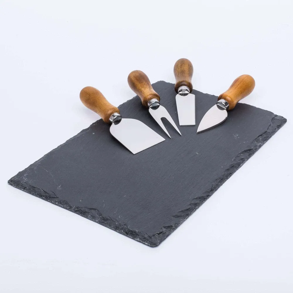 KSP Tab Cutting Board with Holder - Set of 5 (Multi Colour)