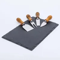 KSP Stilton Slate Cheese Board with Knives - Set of 5