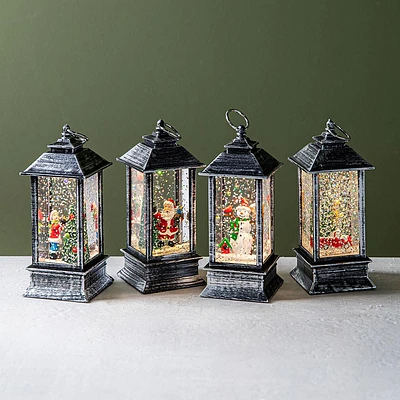 Koopman Christmas 'Assorted' LED Plastic Lantern (Silver Metallic)