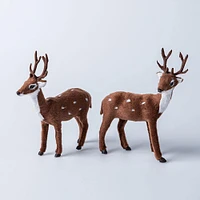 Koopman Christmas Woodland 'Natural' Fuzzy Deer (Asstd