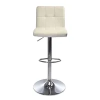 KSP Demi Tufted Faux Leather Bar Stool (White)