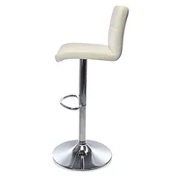 KSP Demi Tufted Faux Leather Bar Stool (White)