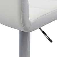 KSP Demi Tufted Faux Leather Bar Stool (White)