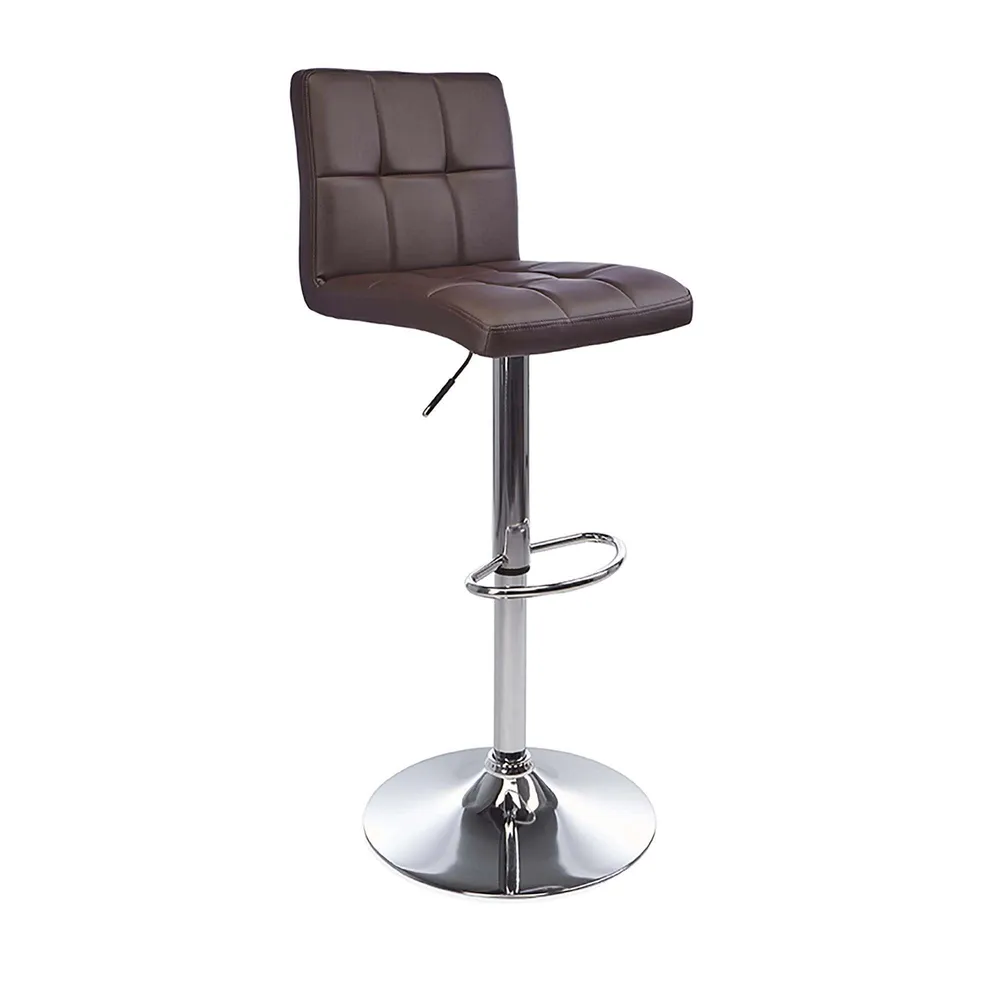 KSP Demi Tufted Faux Leather Bar Stool (Brown)