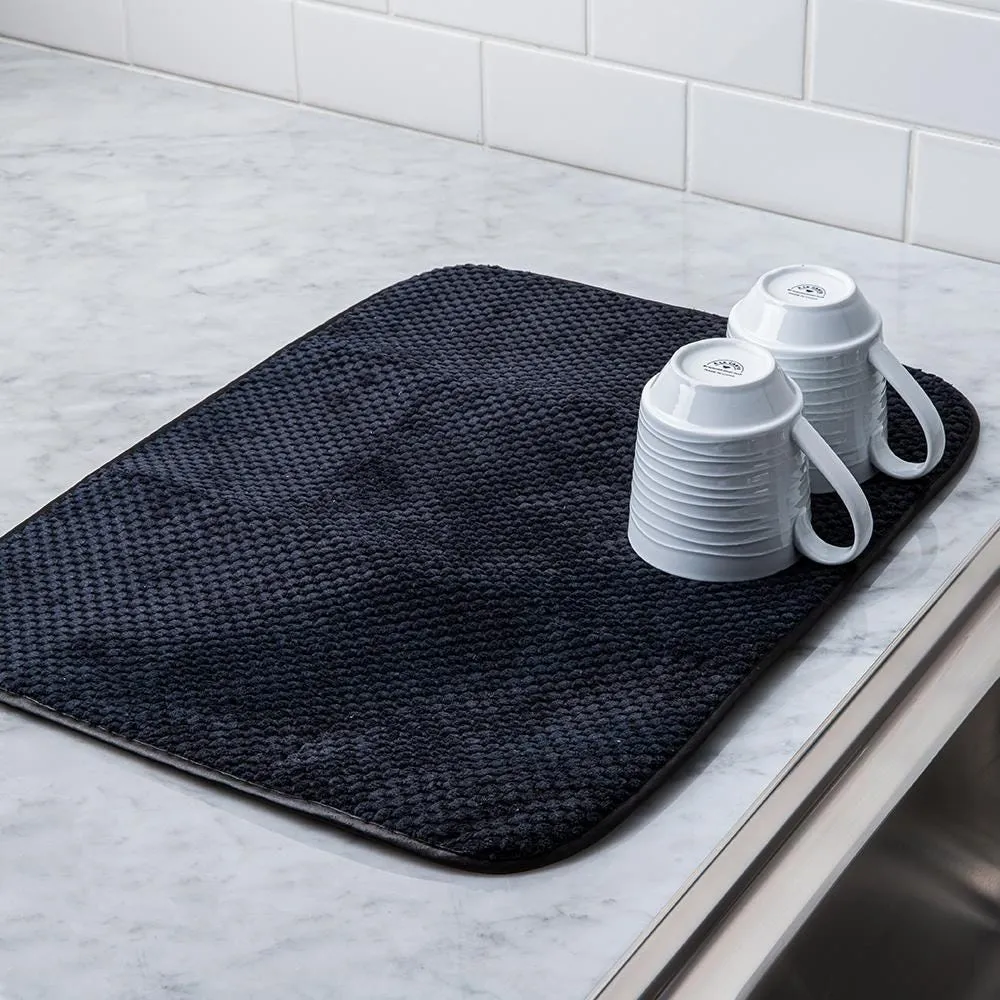Harman Dry 'Luxe Plush' Microfibre Dish Drying Mat (Indigo
