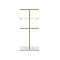 Umbra Trigem 3-Tier Jewellery Stand 23 x 10 x 48.5cm (White/Brass)