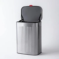 KSP Elara Ribbed 'Fingerprint-Proof' Compost Bin with Hook (Brushed)