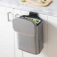 KSP Elara Ribbed 'Fingerprint-Proof' Compost Bin with Hook (Brushed)