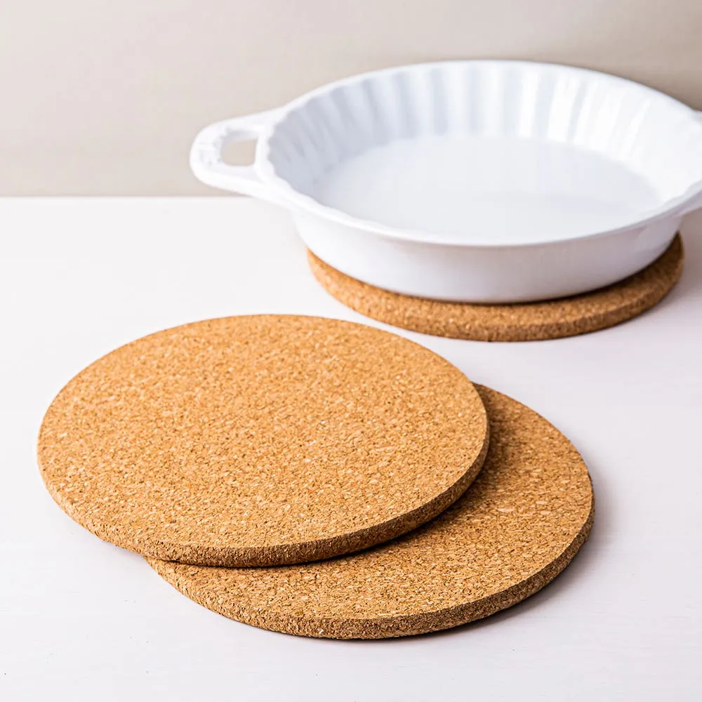 KSP Cork Round Trivet - Set of 3 (Natural)