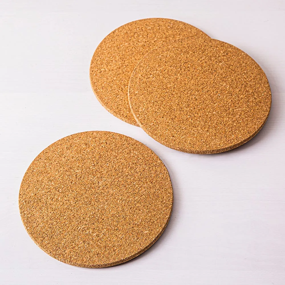 KSP Cork Round Trivet - Set of 3 (Natural)