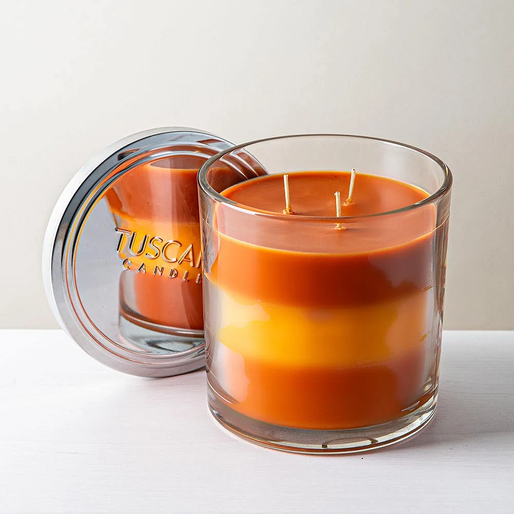 Empire Tuscany 3-Wick 'Pumpkin Chai Muffin' Glass Jar Candle 14oz.