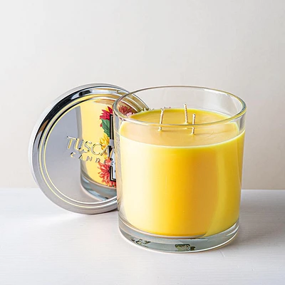 Empire Tuscany 3-Wick 'Autumn Blossoms' Glass Jar Candle 14oz.