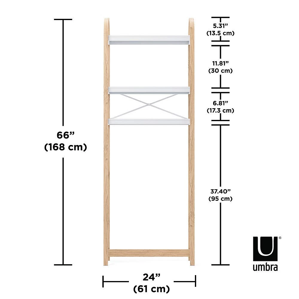 Umbra Bellwood Over The Toilet Shelf (Natural/White)