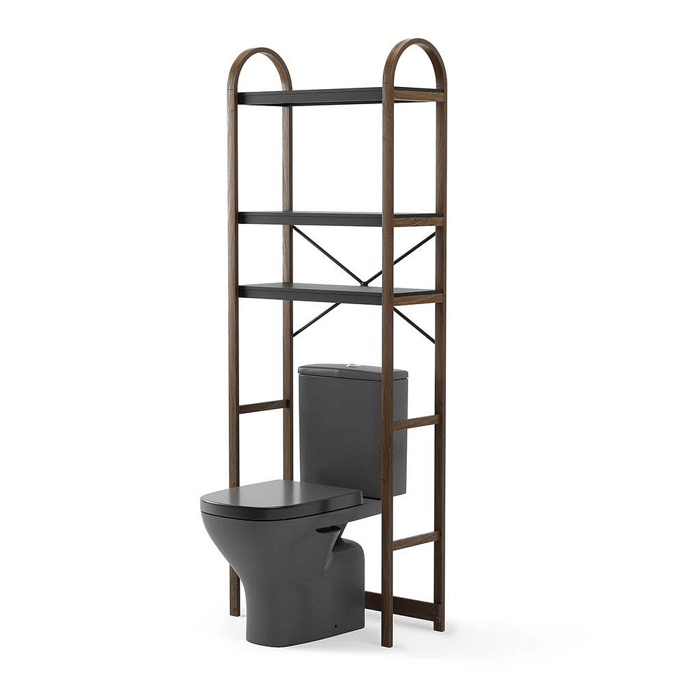 Umbra Bellwood Over The Toilet Shelf (Black/Walnut)