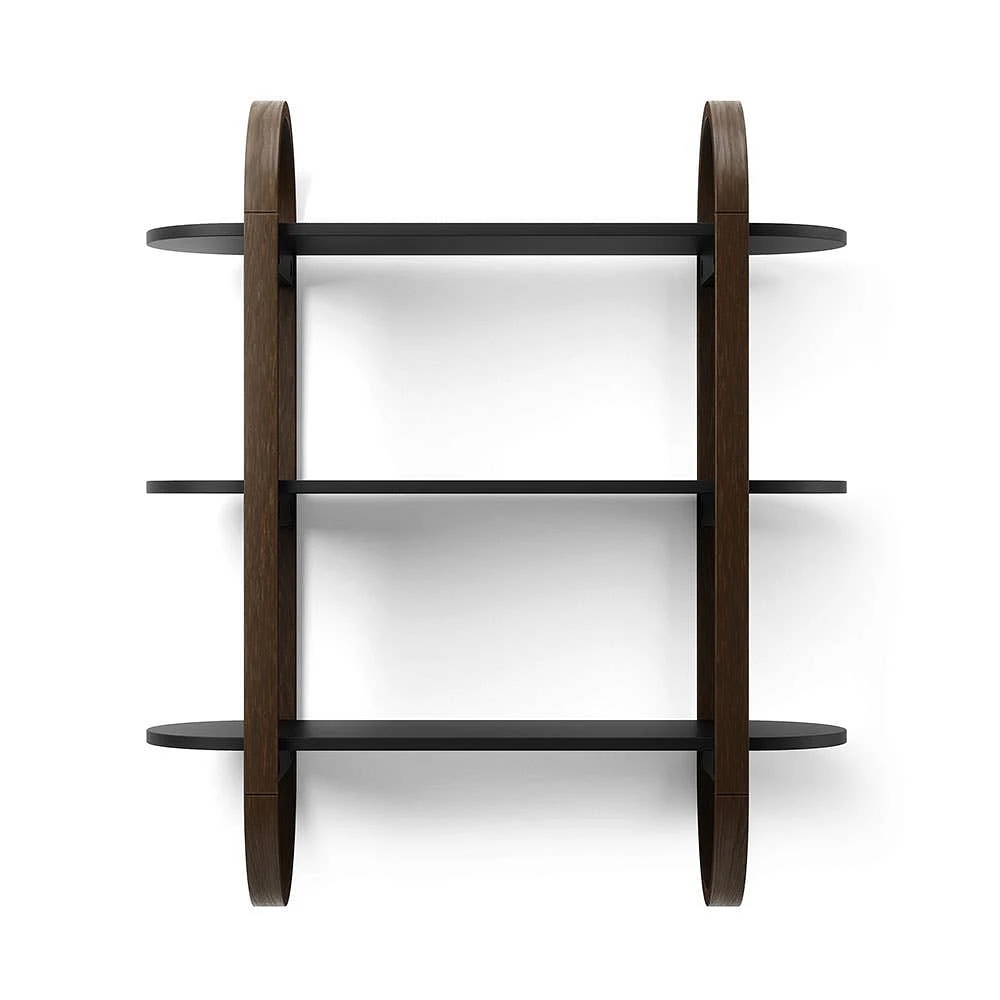 Umbra Bellwood Wall Shelf (Black/Walnut)