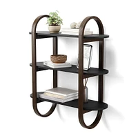 Umbra Bellwood Wall Shelf (Black/Walnut)