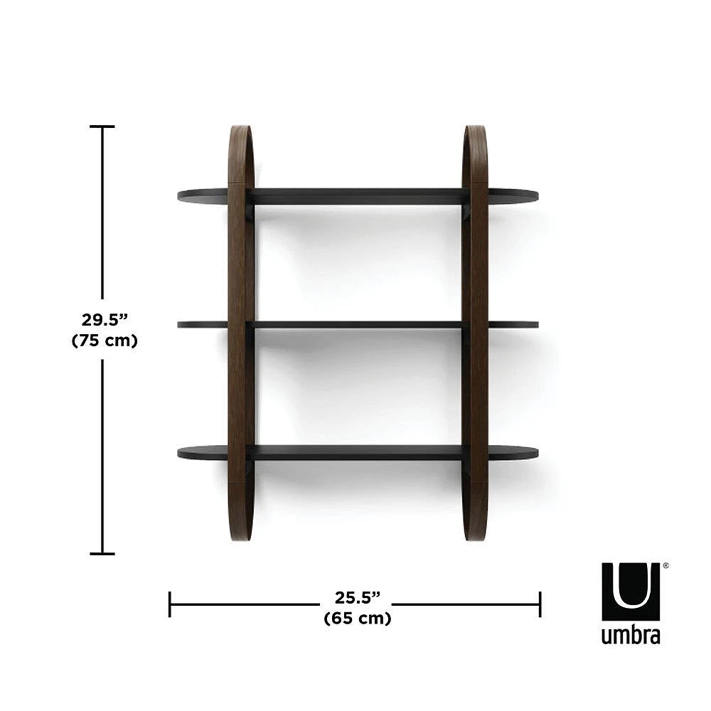 Umbra Bellwood Wall Shelf (Black/Walnut)