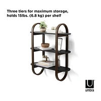 Umbra Bellwood Wall Shelf (Black/Walnut)