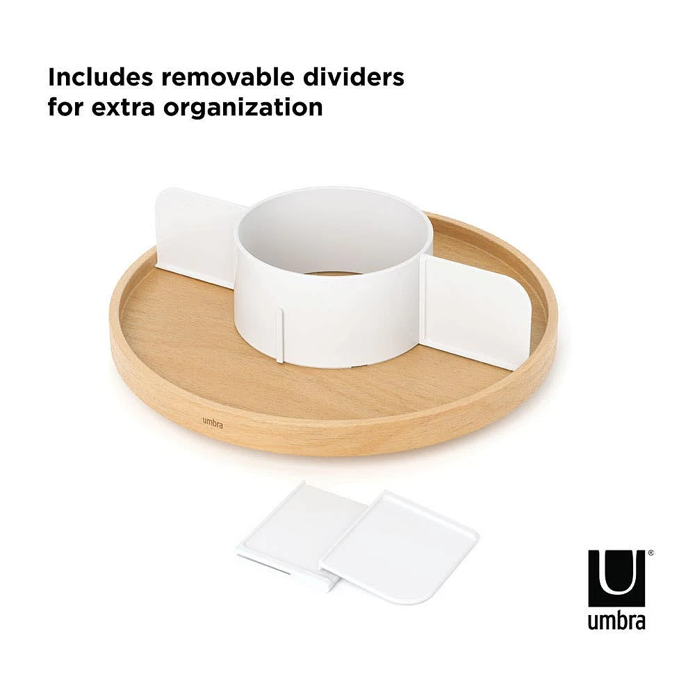 Umbra Bellwood Divided Lazy Susan-Turntable (Natural/White)