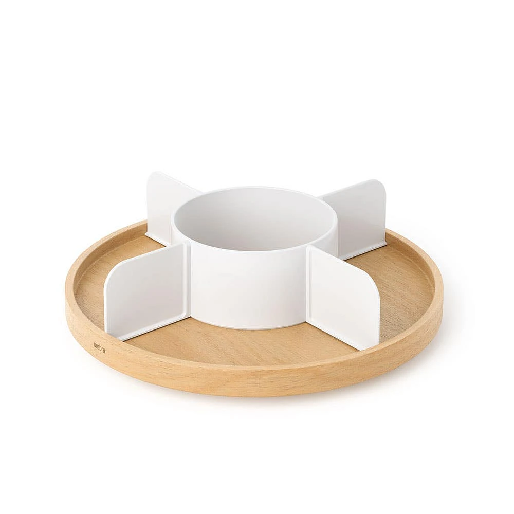 Umbra Bellwood Divided Lazy Susan-Turntable (Natural/White)