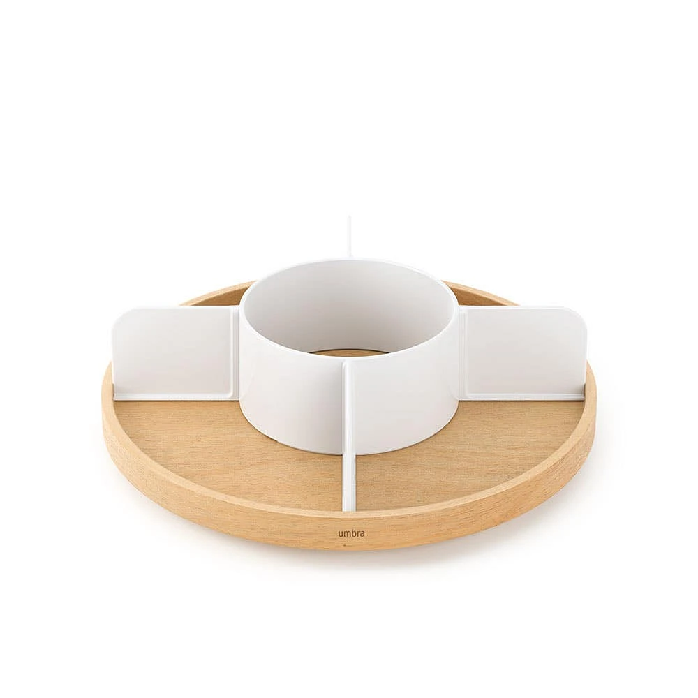 Umbra Bellwood Divided Lazy Susan-Turntable (Natural/White)