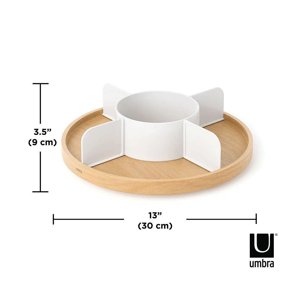 Umbra Bellwood Divided Lazy Susan-Turntable (Natural/White)