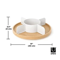 Umbra Bellwood Divided Lazy Susan-Turntable (Natural/White)