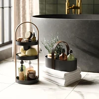 Umbra Bellwood Bath Storage Caddy (Black/Walnut)