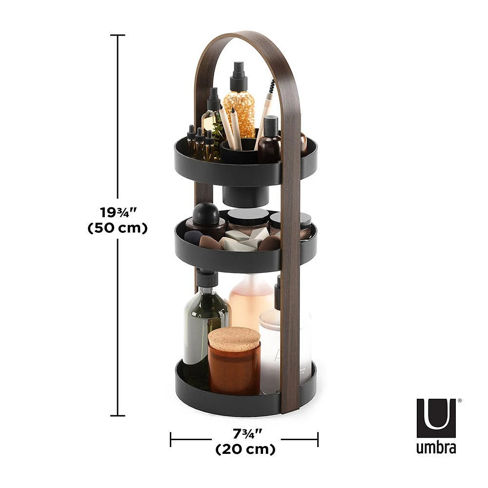 Umbra Bellwood '3-Tier' Cosmetic Organizer (Black/Walnut)