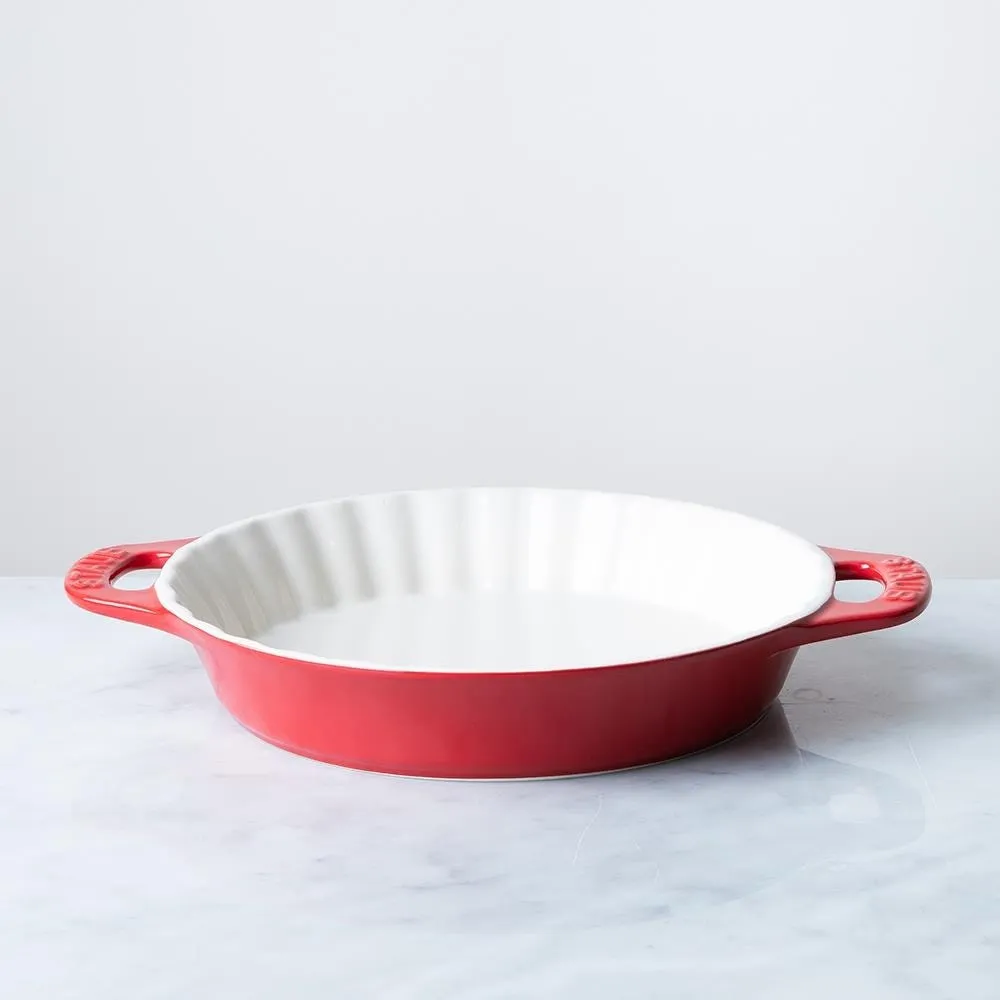 Staub En France Ceramic 11" Pie Dish (Cherry)