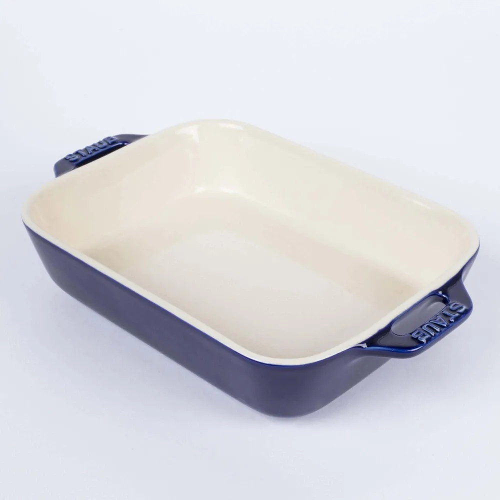 Staub En France Ceramic 7.5"x6" Rectangular Bake Dish (Dark Blue)