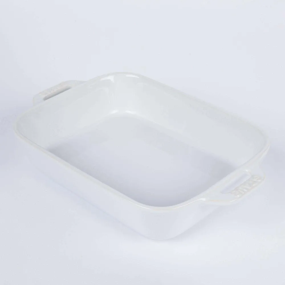 Staub En France Ceramic 7.5"x6" Rectangular Bake Dish (White)