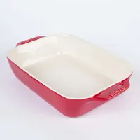 Staub En France Ceramic 10.5"x7.5" Rectangular Bake Dish (Cherry)