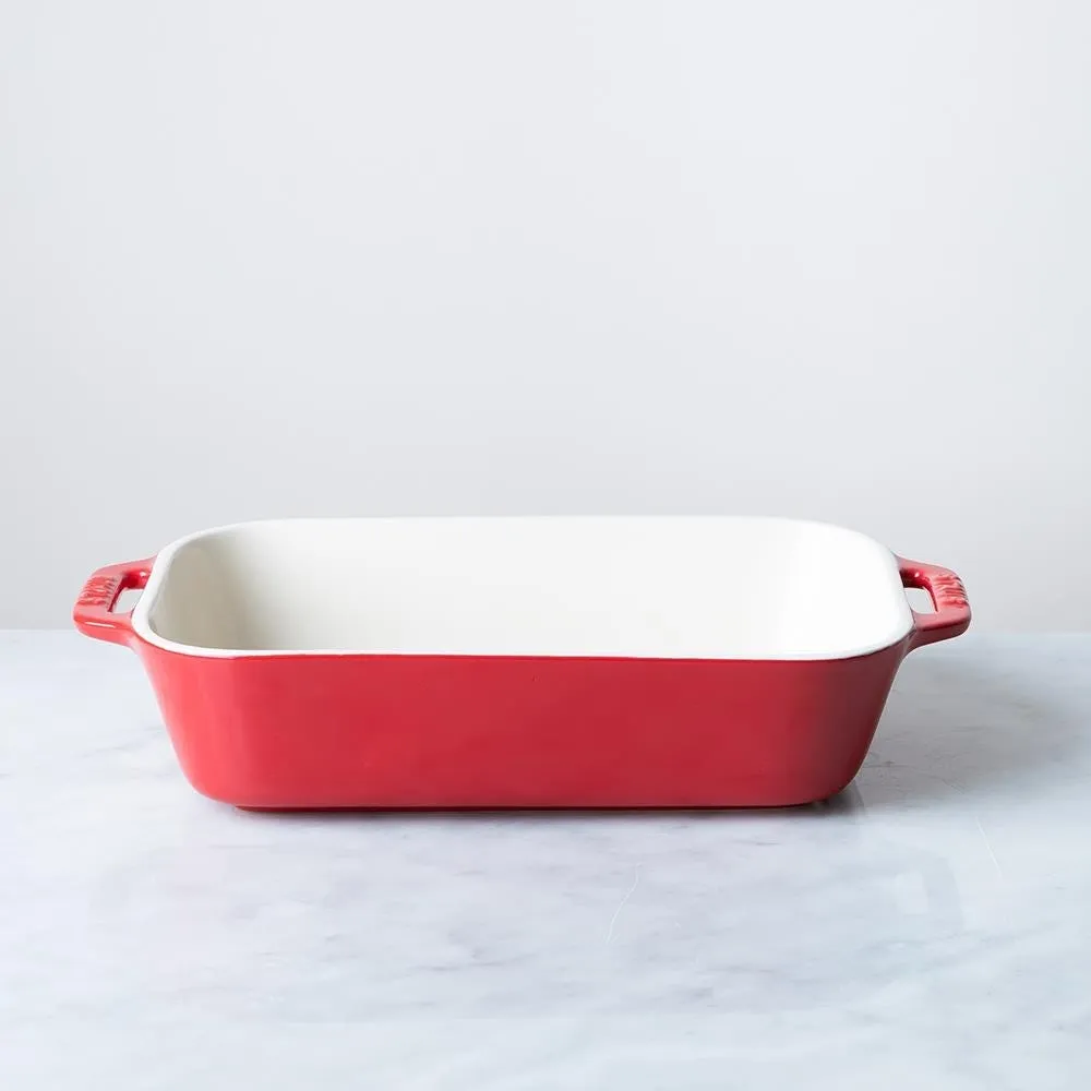 Staub En France Ceramic 10.5"x7.5" Rectangular Bake Dish (Cherry)