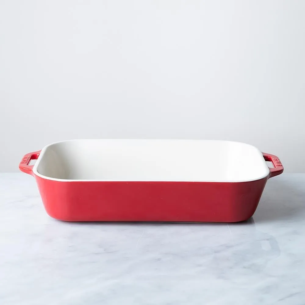 Staub Ceramic Rectangular Baking Dish 7.5 x 6 in Cherry