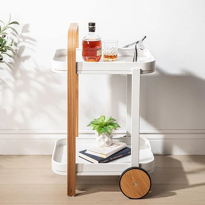 Umbra Bellwood Bar-Serving Cart 20.8x17x31.4"H (Natural/White)