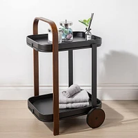 Umbra Bellwood Bar-Serving Cart 20.8x17x31.4"h (Black/Walnut)