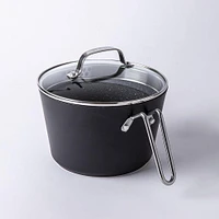 The Rock Cook and Stir Non-Stick Saucepan - S/2 (Blk/Stainless Steel)