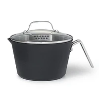 The Rock Cook and Stir Non-Stick Saucepan - S/2 (Blk/Stainless Steel)