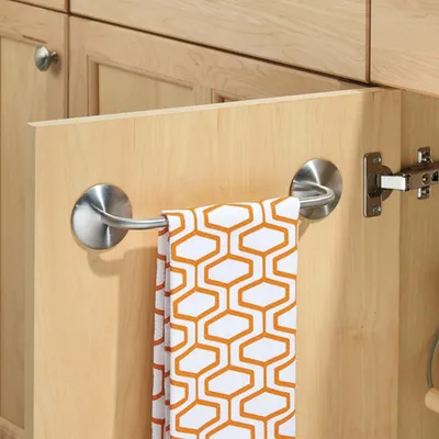 iDesign Affixx Forma Adhesive Towel Bar (Brushed) 11" L