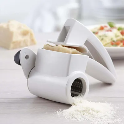 Trudeau Maison Rotary Cheese Grater (White)