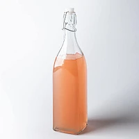 KSP Verrone 'Square' Glass Bottle with Stopper (1L)