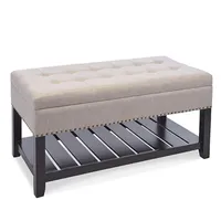 KSP Conrad Upholstered Storage Bench (Natural)