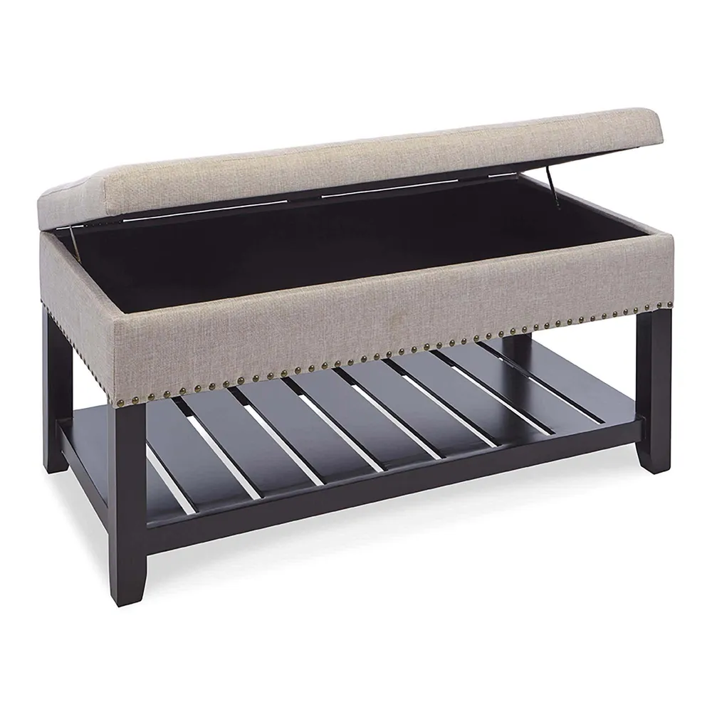 KSP Conrad Upholstered Storage Bench (Natural)