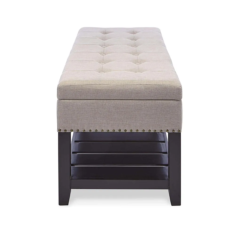 KSP Conrad Upholstered Storage Bench (Natural)